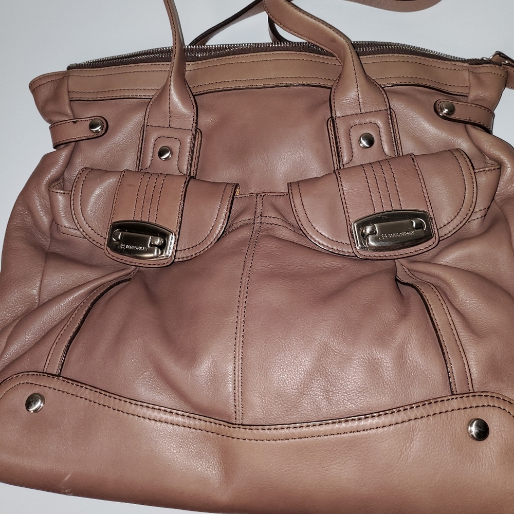 B. Makowsky toffee tote handbag